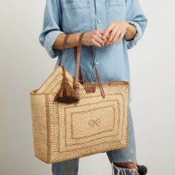 Anya Hindmarch Raffia Bow Tote -Fashion Bag Shop 23 11 28 Model Shoot0999copy
