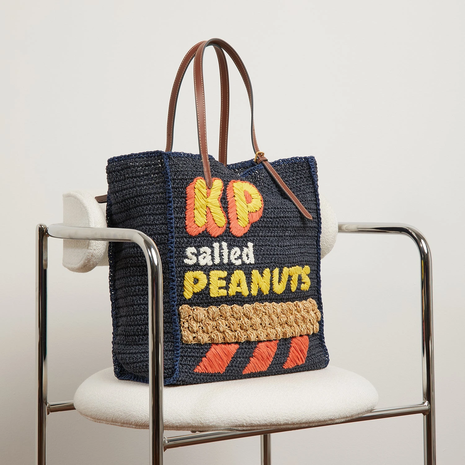 Anya Hindmarch Anya Brands KP Peanuts Raffia Tote 9 Anya Hindmarch Anya Brands KP Peanuts Raffia Tote - Image 7