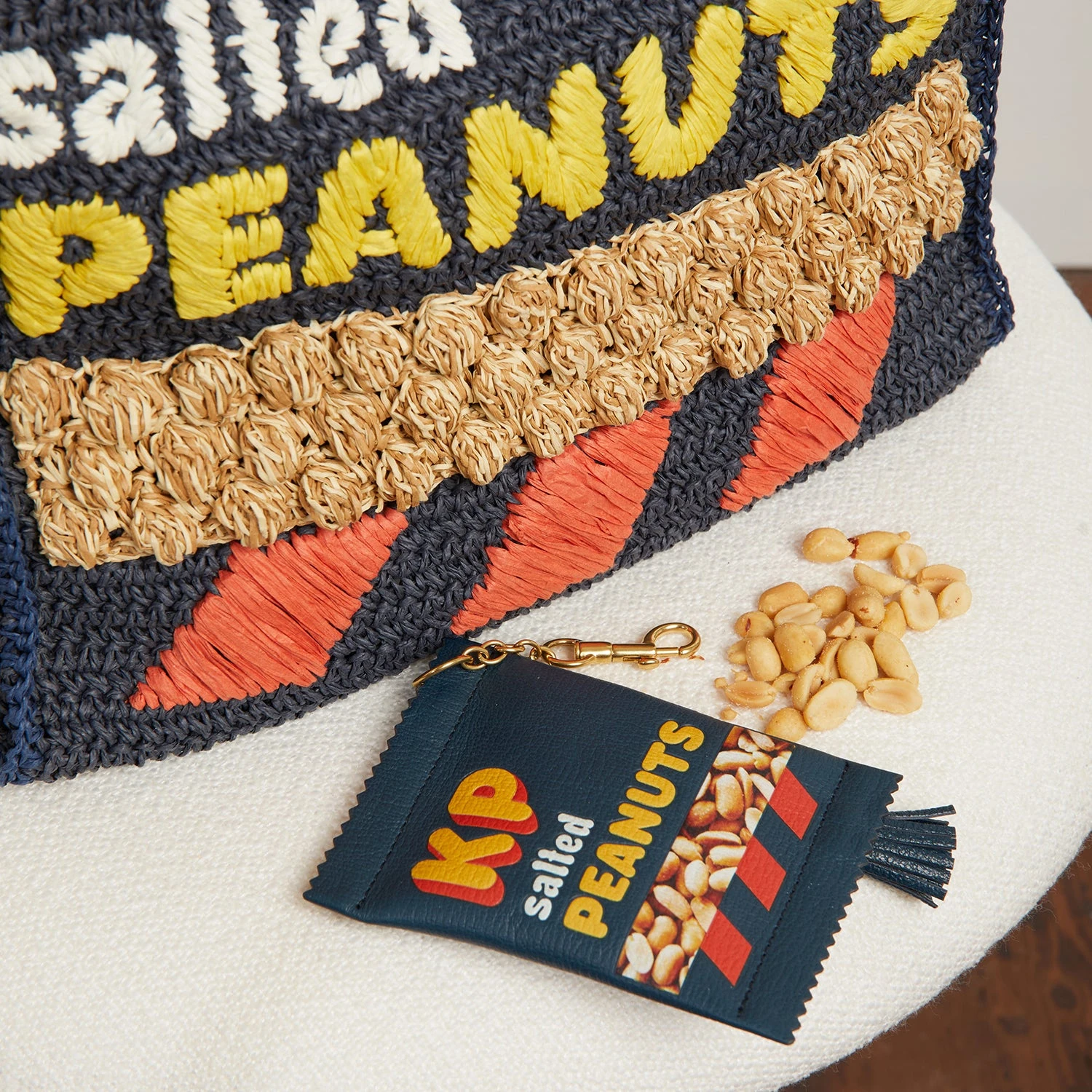 Anya Hindmarch Anya Brands KP Peanuts Raffia Tote 10 Anya Hindmarch Anya Brands KP Peanuts Raffia Tote - Image 8