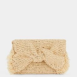 Anya Hindmarch Raffia Bow Clutch