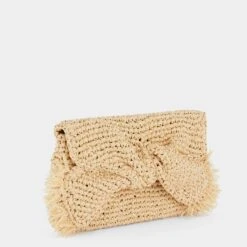 Anya Hindmarch Raffia Bow Clutch -Fashion Bag Shop 5050925163705 Clutch SIDE