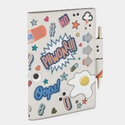 Anya Hindmarch All Over Stickers A5 Journal -Fashion Bag Shop 5050925171526 SIDE