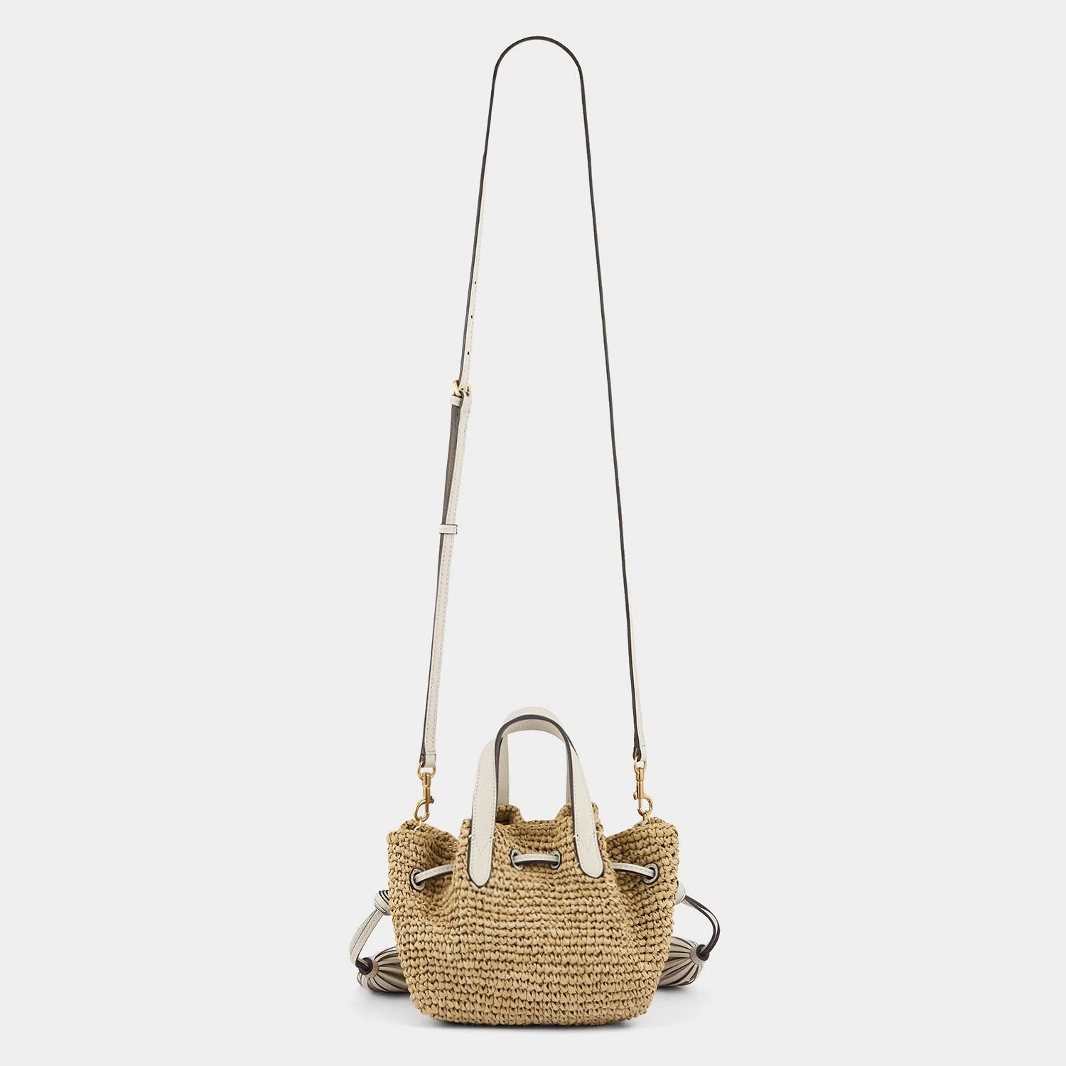 Anya Hindmarch Raffia Drawstring Small Tote 8 Anya Hindmarch Raffia Drawstring Small Tote - Image 6