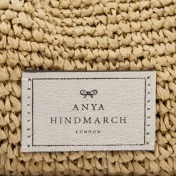 Anya Hindmarch Raffia Drawstring Small Tote 11 Anya Hindmarch Raffia Drawstring Small Tote -Fashion Bag Shop 5050925175500 DETAIL