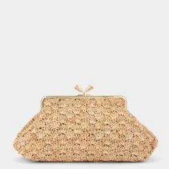 Anya Hindmarch Large Maud Bow Clutch -Fashion Bag Shop 5050925176026 BACK