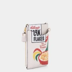 Anya Hindmarch Anya Brands Corn Flakes Zip Phone Pouch On Strap -Fashion Bag Shop 5050925179737 SIDE