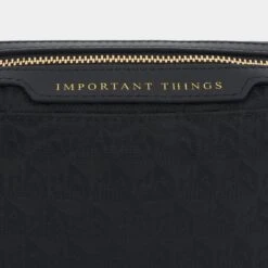 Anya Hindmarch Logo Important Things Pouch -Fashion Bag Shop 5050925180498 DETAIL