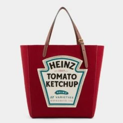Anya Hindmarch Anya Brands Heinz Ketchup Felt Tote