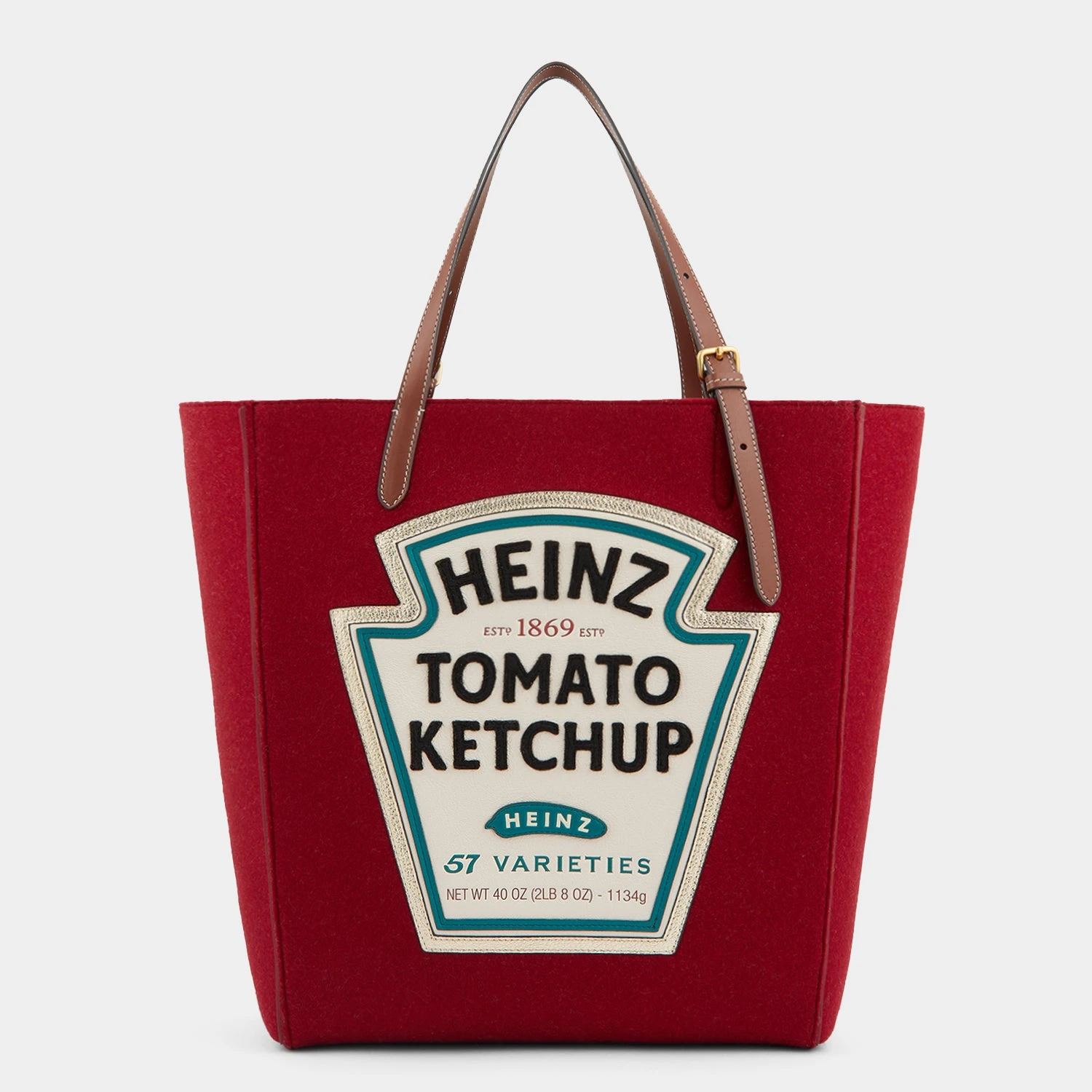 Anya Hindmarch Anya Brands Heinz Ketchup Felt Tote 3 Anya Hindmarch Anya Brands Heinz Ketchup Felt Tote