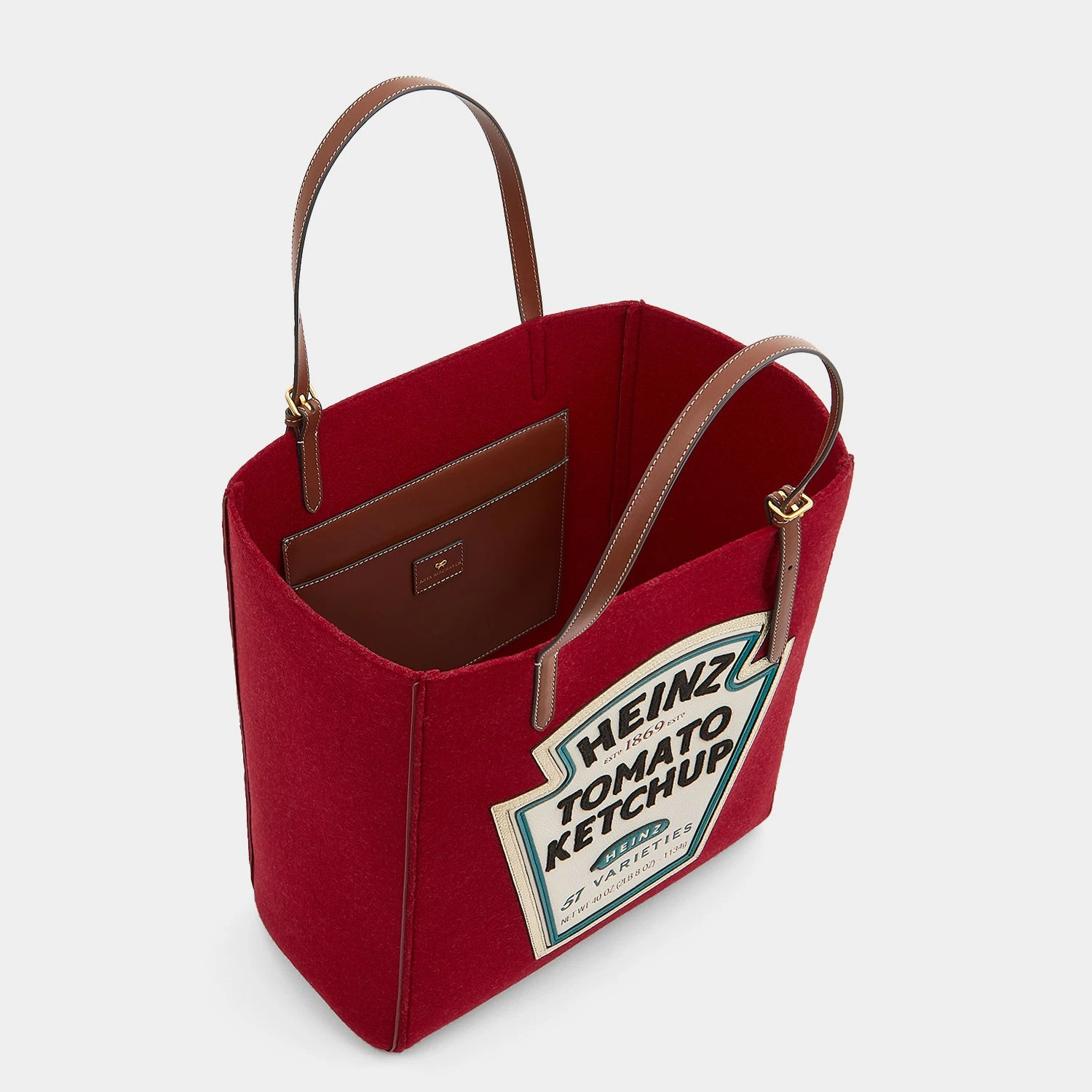 Anya Hindmarch Anya Brands Heinz Ketchup Felt Tote 7 Anya Hindmarch Anya Brands Heinz Ketchup Felt Tote - Image 5