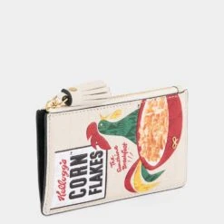 Anya Hindmarch Anya Brands Corn Flakes Zip Card Case -Fashion Bag Shop 5050925182911 ANGLE