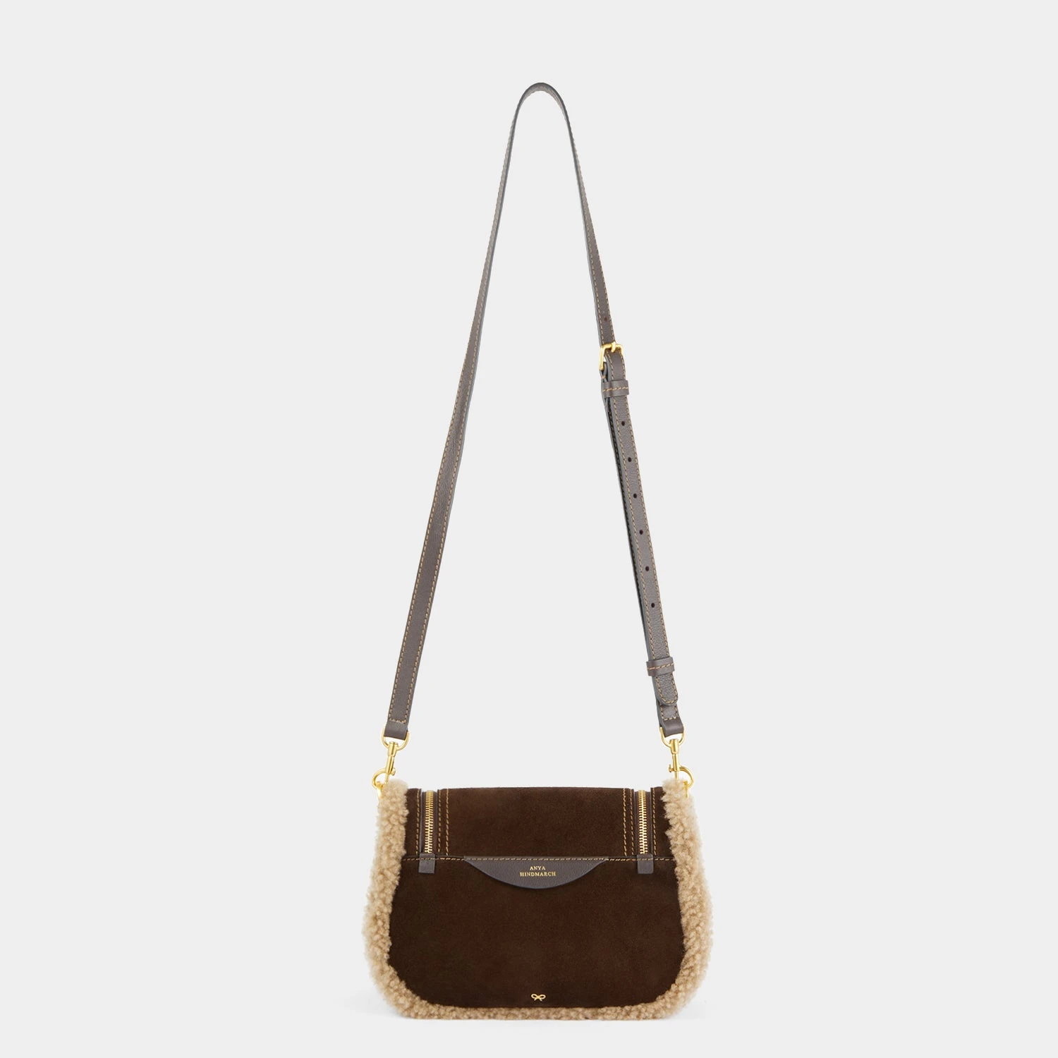 Anya Hindmarch Suede Small Vere Satchel 7 Anya Hindmarch Suede Small Vere Satchel - Image 5