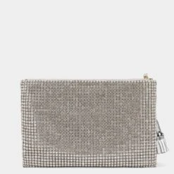 Anya Hindmarch Mesh Georgiana Clutch -Fashion Bag Shop 5050925188876 BACK