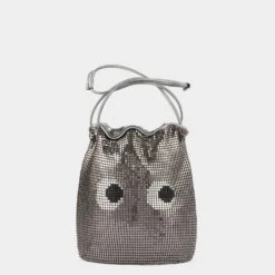 Anya Hindmarch Eyes Mesh Drawstring Pouch -Fashion Bag Shop 5050925188999 FRONT1