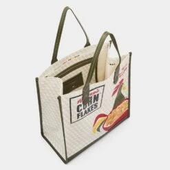 Anya Hindmarch Anya Brands Corn Flakes Tote -Fashion Bag Shop 5050925189064 INSIDE