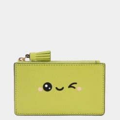 Anya Hindmarch Kawaii Wink Zip Card Case