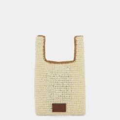 Anya Hindmarch Anya Brands Corn Flakes Raffia Mini Tote -Fashion Bag Shop 5050925190251 BACK