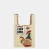 Anya Hindmarch Anya Brands Corn Flakes Raffia Mini Tote -Fashion Bag Shop 5050925190251 FRONT