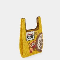 Anya Hindmarch Anya Brands Coco Pops Raffia Mini Tote -Fashion Bag Shop 5050925190282 ANGLE