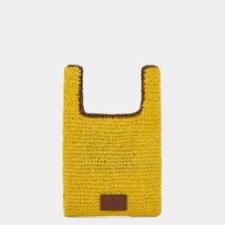 Anya Hindmarch Anya Brands Coco Pops Raffia Mini Tote -Fashion Bag Shop 5050925190282 BACK