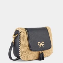 Anya Hindmarch Raffia Small Vere Soft Satchel -Fashion Bag Shop 5050925190541 ANGLE
