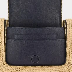 Anya Hindmarch Raffia Small Vere Soft Satchel -Fashion Bag Shop 5050925190541 DETAIL