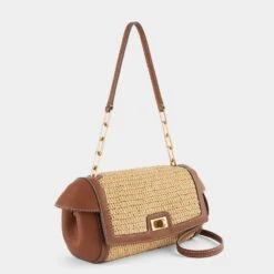 Anya Hindmarch Raffia Tube Bag -Fashion Bag Shop 5050925190565 SIDE