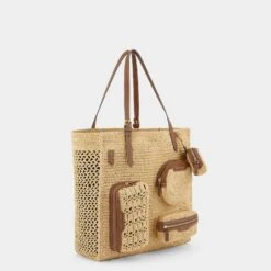 Anya Hindmarch Raffia Holiday Tote -Fashion Bag Shop 5050925190695 ANGLE