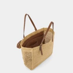 Anya Hindmarch Raffia Holiday Tote -Fashion Bag Shop 5050925190695 INSIDE2
