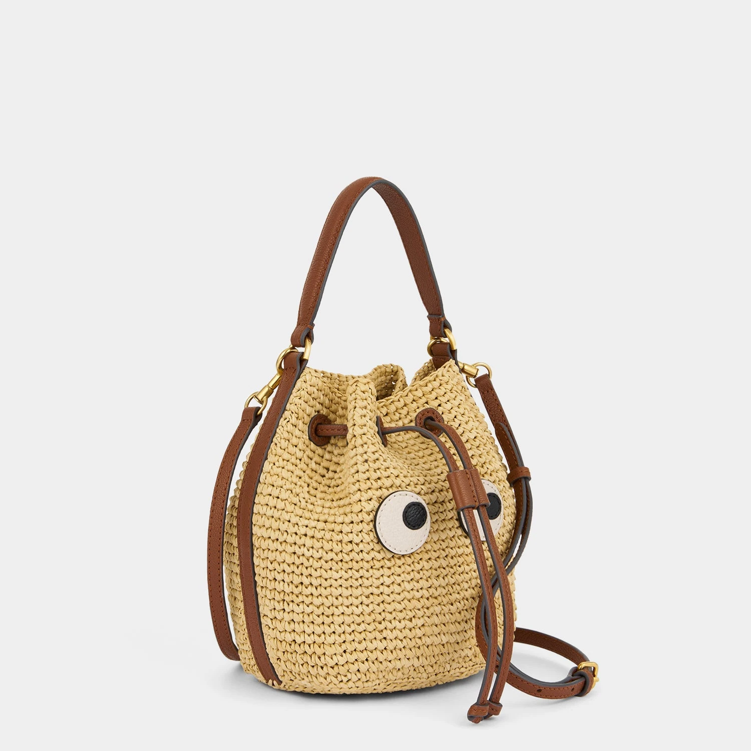 Anya Hindmarch Raffia Eyes Drawstring Cross-body 5 Anya Hindmarch Raffia Eyes Drawstring Cross-body - Image 3