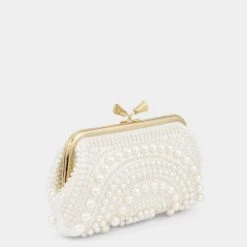 Anya Hindmarch Pearl Embellished Maud Tassel Clutch -Fashion Bag Shop 5050925190817 ANGLE
