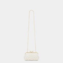 Anya Hindmarch Pearl Embellished Maud Tassel Clutch -Fashion Bag Shop 5050925190817 BACK