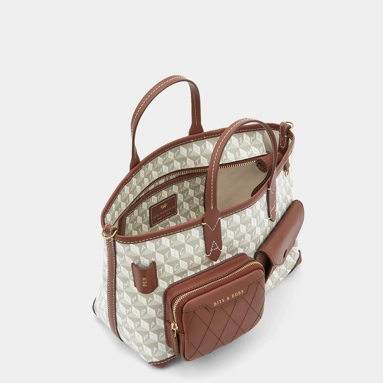 Anya Hindmarch I Am A Plastic Bag XS Multi Pocket Tote 5 Anya Hindmarch I Am A Plastic Bag XS Multi Pocket Tote - Image 3