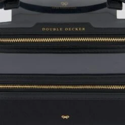 Anya Hindmarch Logo Double Decker Makeup Pouch -Fashion Bag Shop 5050925191081 DETAIL