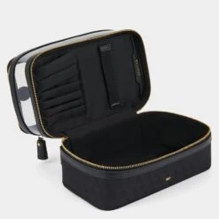 Anya Hindmarch Logo Double Decker Makeup Pouch -Fashion Bag Shop 5050925191081 INSIDE1