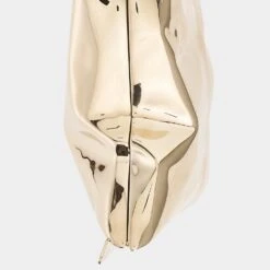 Anya Hindmarch Crisp Packet Clutch -Fashion Bag Shop Crisp Packet II Metallic in Pale Gold Brass 7