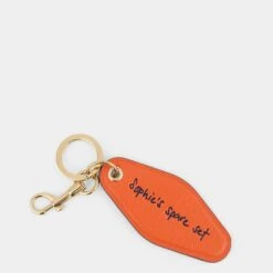 Anya Hindmarch Bespoke Diamond Charm -Fashion Bag Shop KEYRING ORANGE FLAT
