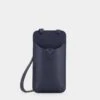 Anya Hindmarch Return To Nature Phone Pouch On Strap -Fashion Bag Shop RTN MARINE SLG FRONT 1