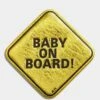 Anya Hindmarch Baby On Board Leather Sticker 1 Anya Hindmarch Baby On Board Leather Sticker -Fashion Bag Shop Stickers Baby on Board in Natural Snake 1