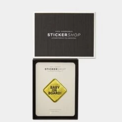 Anya Hindmarch Baby On Board Leather Sticker -Fashion Bag Shop Stickers Baby on Board in Natural Snake 4