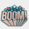 Anya Hindmarch Boom! Sticker 1 Anya Hindmarch Boom! Sticker -Fashion Bag Shop Stickers Boom in Silver Metallic Capra 1