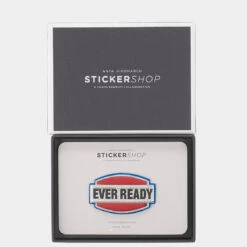 Anya Hindmarch Ever Ready Sticker -Fashion Bag Shop Stickers Ever Ready in Silver Metallic Capra 4