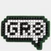 Anya Hindmarch GR8 Diamante Sticker 2 Anya Hindmarch GR8 Diamante Sticker -Fashion Bag Shop Stickers GR8 in White Crystals 1