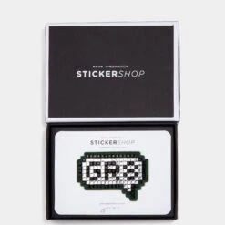 Anya Hindmarch GR8 Diamante Sticker -Fashion Bag Shop Stickers GR8 in White Crystals 4
