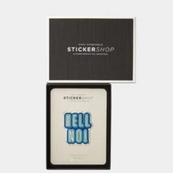 Anya Hindmarch Hell No! Sticker -Fashion Bag Shop Stickers Hell No in Silver Metallic Capra 4