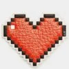 Anya Hindmarch Pixel Heart Sticker -Fashion Bag Shop Stickers Pixel Heart in Flame Red Capra 1