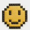 Anya Hindmarch Pixel Smiley Sticker -Fashion Bag Shop Stickers Pixelated Smiley in Mustard Capra 1