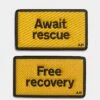 Anya Hindmarch Free Recovery Leather Stickers -Fashion Bag Shop stickers await rescuefree recovery in mustard capra 1