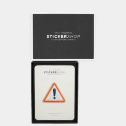 Anya Hindmarch Warning Leather Sticker -Fashion Bag Shop stickers warning in chalk capra with reflective 4